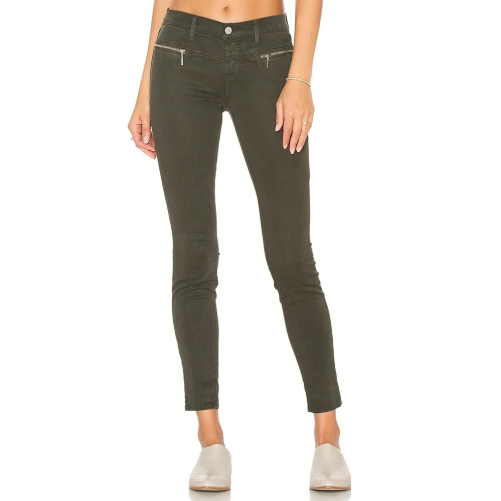 J Brand Miranda Zip Skinny in Caledon Green - Picture 1 of 12